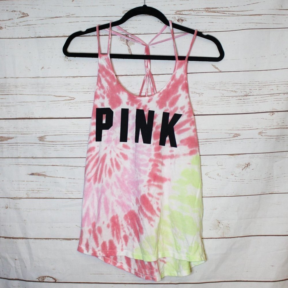 Victoria Secret Pink Tie Dye Strappy Tank Small
